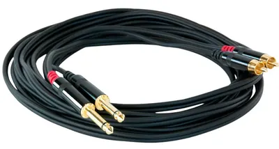 Cablu Master Audio - RCA630/5, 2x RCA/2х 6.3 mm, 5 m, negru