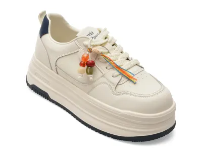 Pantofi sport FLAVIA PASSINI albi, 2869, din piele naturala