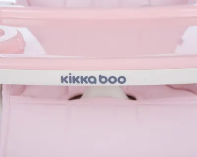 Scaun de masa KikkaBoo 3in1 Creamy Pink transformabil in inaltator,cadru metalic,suport picioare ,husa lavabila,tavita dubla reglabila,centura de siguranta