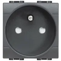 Priza 2P+T standard FR/BE LiVing Light - Conexiune cu surub - Antracit - 2 module