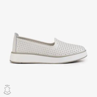 BALERINI Dama Piele Naturala PERFORATA CRL1006 Culoare: ALB