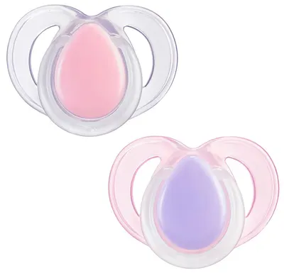 Suzete ortodontice Tommee Tippee - Night Time, 18-36 luni, 2 buc, roz