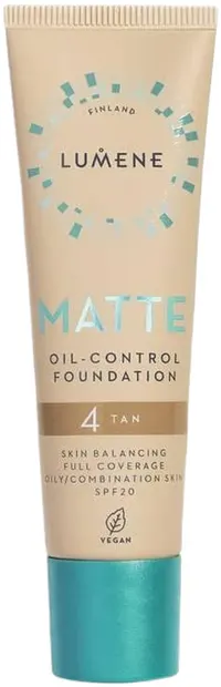 Lumene Fond de ten de lunga durata Matte Oil Control, 04 Tan, SPF20, 30 ml