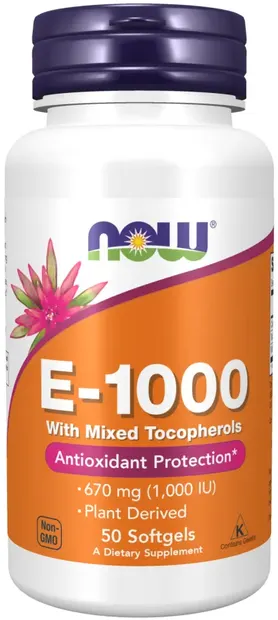 Vitamin E-1000, 50 capsule, Now