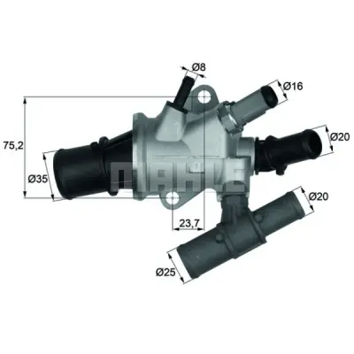 Termostat, lichid racire MAHLE TI 168 88