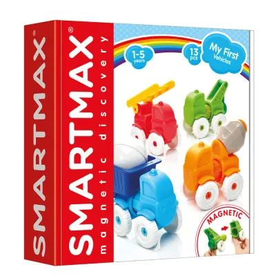 Joc magnetic, Smart Max, Primele mele vehicule, 13 piese