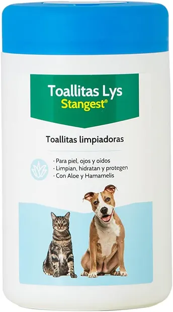 Șervețele umede pentru animale de companie, cu Aloe și Hamamelis, LYS WIPES, 120 buc