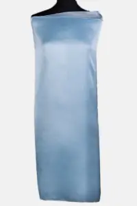 Esarfa dreptunghiulara bleu, din matase