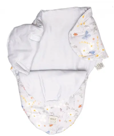 Sistem de infasare Nature Bamboo by Amy din bambus cu umplutura antialergic BabySoft + cadou rucsacel lunca gri