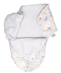 Sistem de infasare Nature Bamboo by Amy din bambus cu umplutura antialergic BabySoft + cadou rucsacel lunca gri