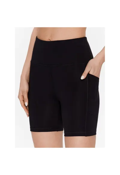 Pantaloni scurti dama - 301382836 - Poliester - Negru - Negru