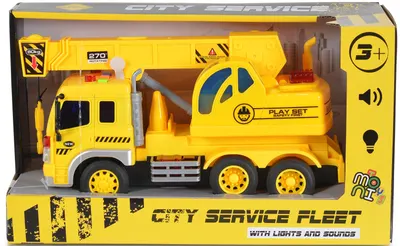 Jucărie pentru copii Moni Toys - Camion cu cabină și macara, 1:16