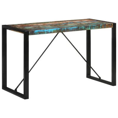 vidaXL Masă de bucătărie, 120x55x76 cm, lemn masiv reciclat