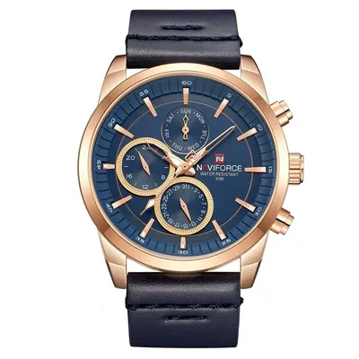 Ceas barbatesc Naviforce Afisare data Quartz Albastru