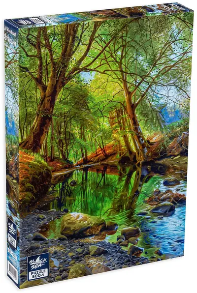 Puzzle Black Sea din 500 de piese - Paraul de padure, Peder Mørk Mønsted