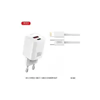 Incarcator retea PD 30W XO cu 2 usb si cablu lightning compatibil iphone Cod: XO-L149A