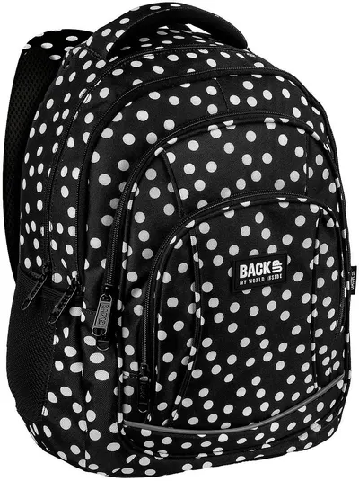 Ghiozdan școlar BackUp 8 A - Retro Polka Dots,cu 4 compartimente