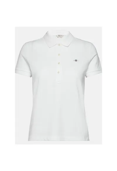 Tricou polo dama - Alb - Bumbac - Logo Brodat 2285 - Alb