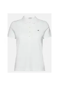 Tricou polo dama - Alb - Bumbac - Logo Brodat 2285 - Alb