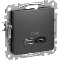 Sedna Design, Priza USB A+C, 45W, antracit