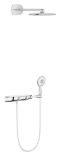 Sistem de dus Grohe SmartControl, incastrat, 360 mm, 2 functii, termostat, necesita valve, crom, 26446000