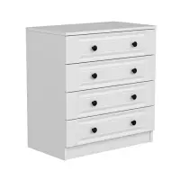Comoda KALE 4927, 4 sertare, alb, 72x42x77 cm