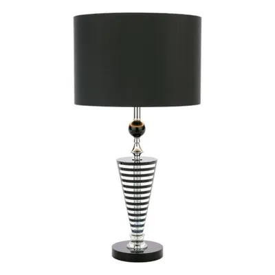 Veioza Hudson Table Lamp Black/Clear Crystal With Shade