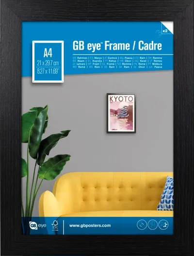 Ramă pentru mini poster GB eye - 21 x 29.7 cm, neagră