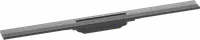 Rigola liniara de dus cu gratar din inox 800 mm, optiune scurtare, crom negru periat, Hansgrohe RainDrain Flex