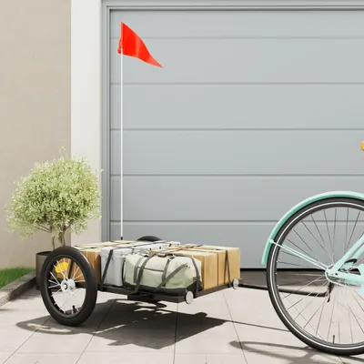 Gossi remorca de bicicleta, negru, 126x63x34 cm, fier