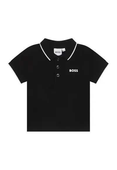 Tricou polo din bumbac - Negru