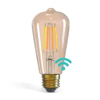 Bec LED inteligent cu WiFi AlecoAir BE27 Amber, Temperatura lumina reglabila, Control prin asistenti vocali