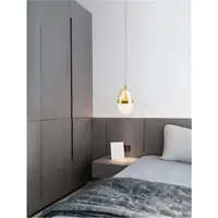 Lampa suspendata EGNA Auriu Metal Cognac & Opal Sticla LED 13W 230V 1446Lm 3000K IP20