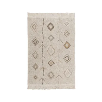 Covor bej lavabil/țesut manual din bumbac 140x200 cm Kaarol Earth – Lorena Canals