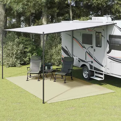 vidaXL Covor pentru cort, crem, 6x3 m