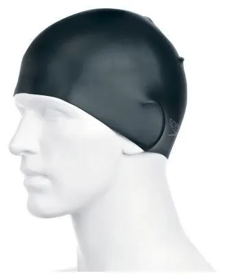 Speedo Badmuts Plain Moulded Silicone Zwart
