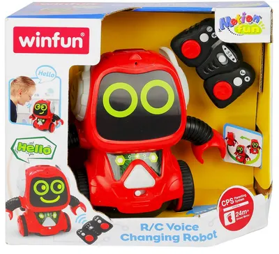 Jucărie controlată radio WinFun - Robot, cu funcție de înregistrare/redare a vocii