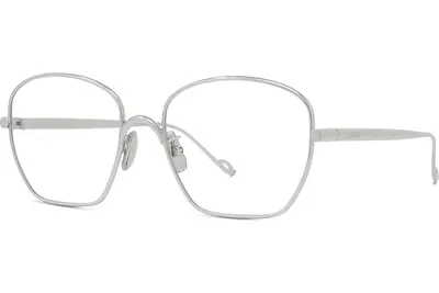 Loewe Slim Silver Geometric Eyeglasses