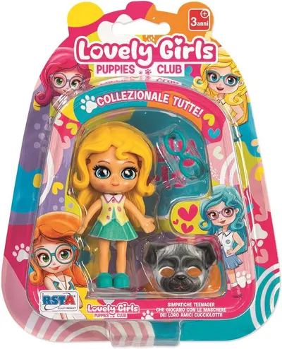 Mini păpușă RS Toys Lovely Girls - Cu păr blond și accesorii