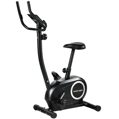 SPORTNOW Bicicletă Fitness cu 8 Niveluri de Rezistență Magnetică, Bicicletă cu Bluetooth, Șa Reglabilă, Ecran LCD, Senzor Puls, Suport Telefon, Bicicletă de Antrenament pentru Acasă | Aosom Romania