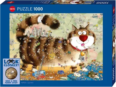 Puzzle Heye din 1000 piese - Aruncă o privire atentă la pisică