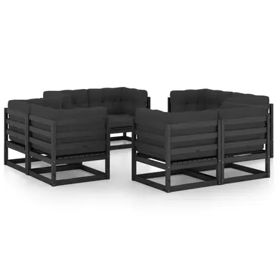 Gossi set mobilier de gradina cu perne, 8 piese, lemn masiv de pin