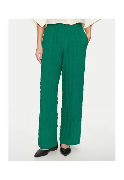Pantaloni dama - 304951404 - Viscoza/Poliester - Verde - Verde