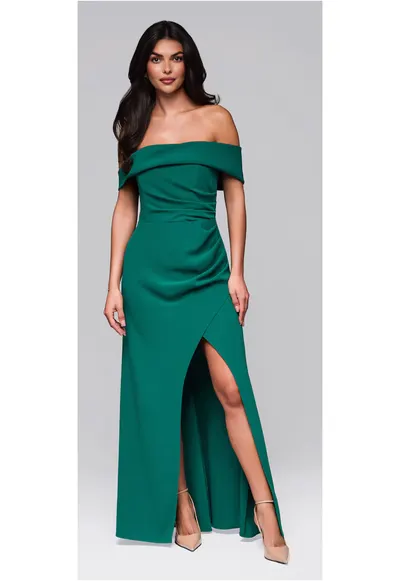 Rochie de seara Maxi LA-OM-DLR232 - Verde