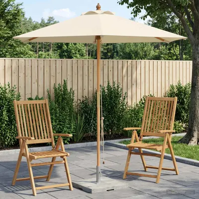 vidaXL Parasol de Grădină Ø 210 x 237 cm Lemn de eucalipt masiv