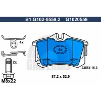 Set placute frana, frana disc GALFER B1.G102-0559.2