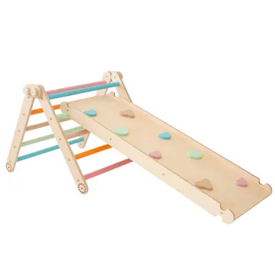 Triunghi Pikler cu Rampa/Tobogan 2in1