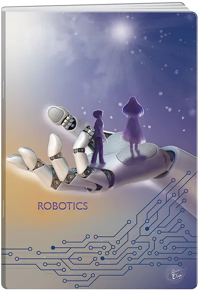 Caiet Elisa Robots - A5, 62 de coli, rânduri late, sortiment