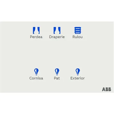 Modul 6 comenzi KNX personalizabile TOUCH - culoare Alb Sticla