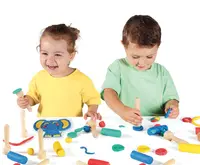 Set de 20 de batoane de plastilină colorată și 9 ștampile din lemn